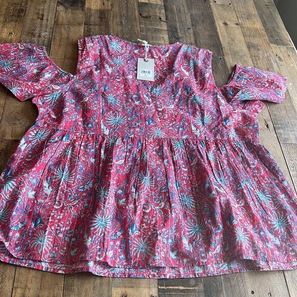 Women’s Lucky Brand XL off the shoulder Shirt NWT - Picture 7 of 8